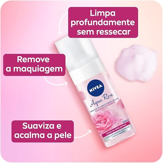 NIVEA Mousse de Limpeza Aqua Rose 3