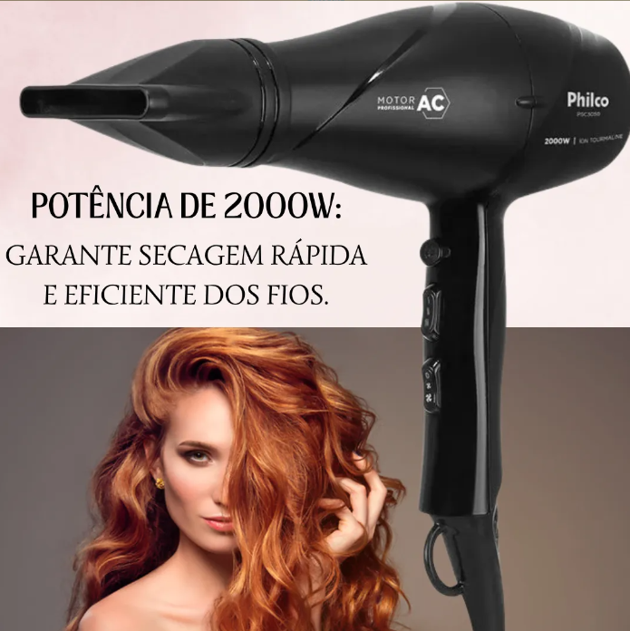 Secador de Cabelo Motor Profissional 3