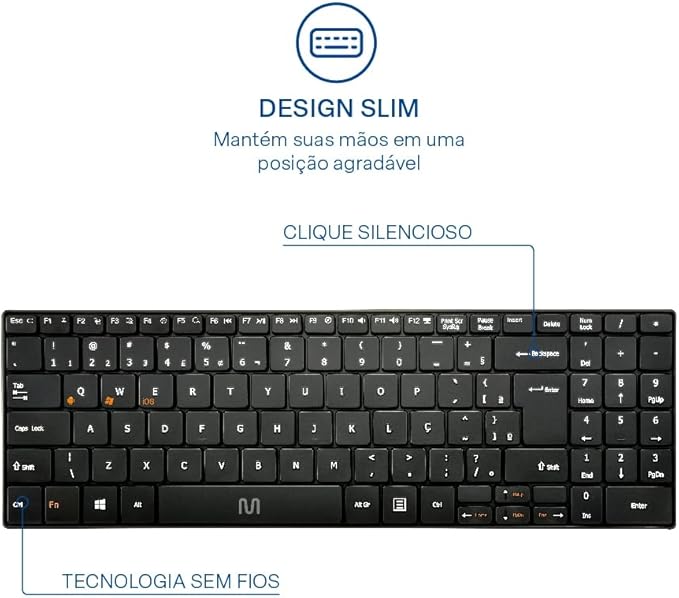Teclado sem Fio Slim  4