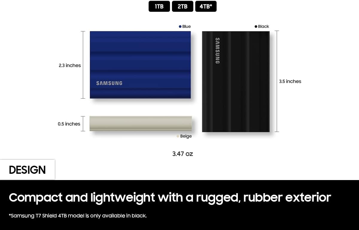 SSD Portátil T7 Shield 1 TB 4