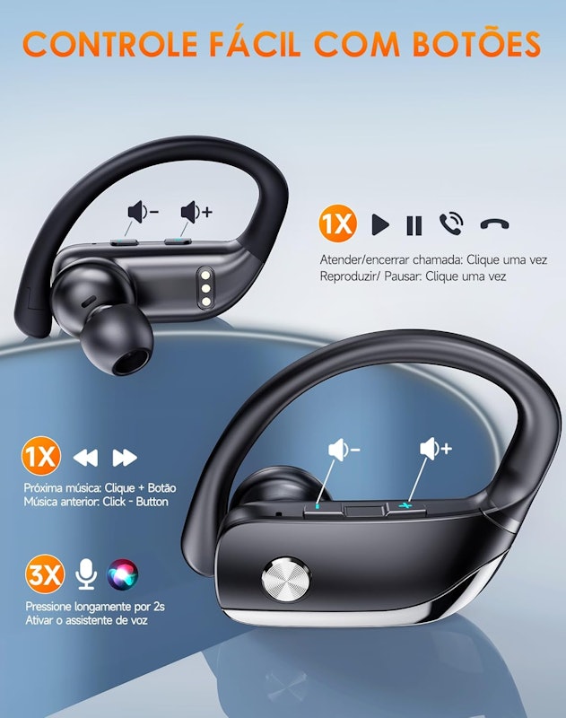 Fones de Ouvido sem Fio Bluetooth 96 Horas Hrich 5