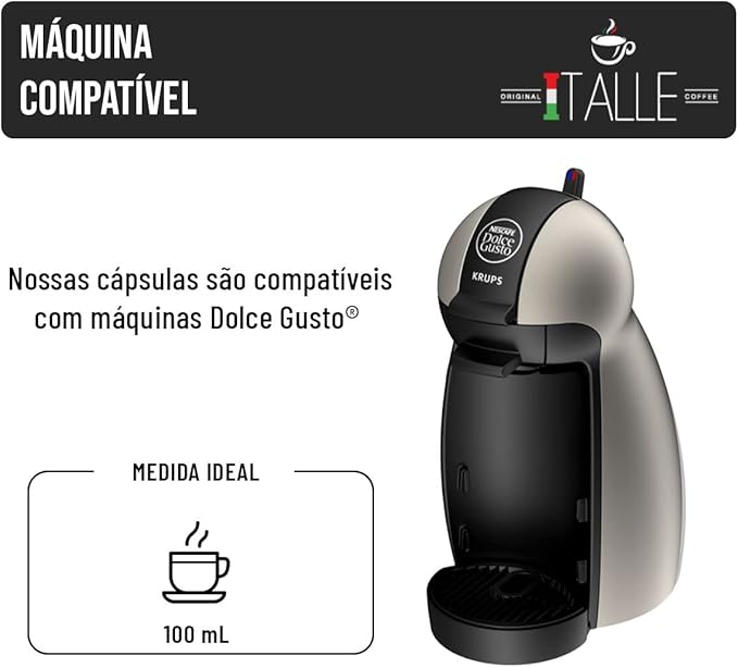 Café com Leite - 10 cápsulas compatíveis Dolce Gusto® 2