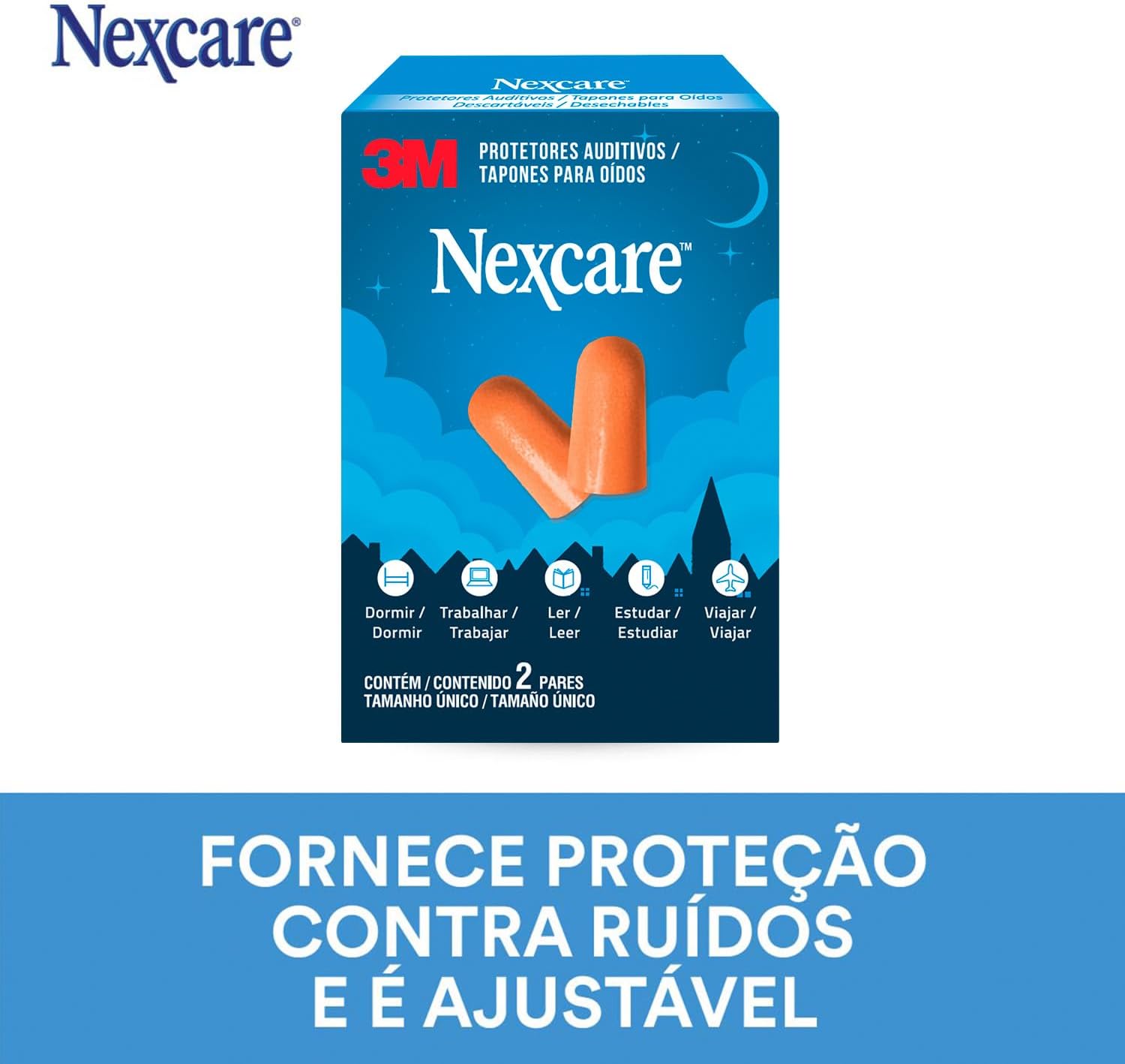 Protetor Auditivo de Espuma Nexcare 3