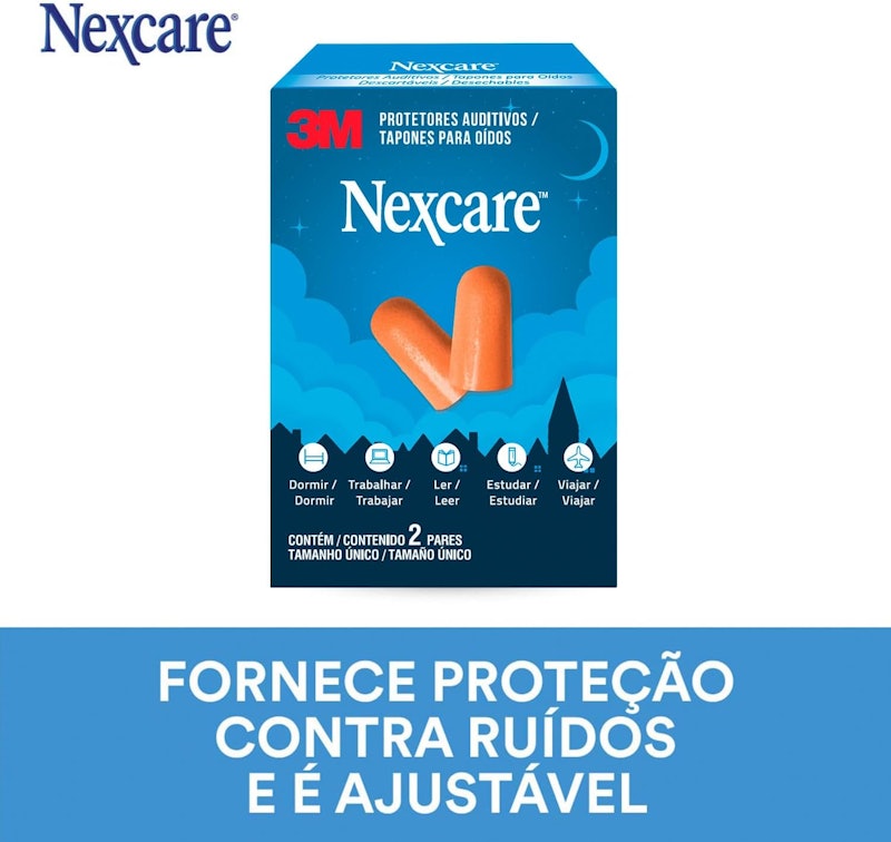 Protetor Auditivo de Espuma Nexcare 3