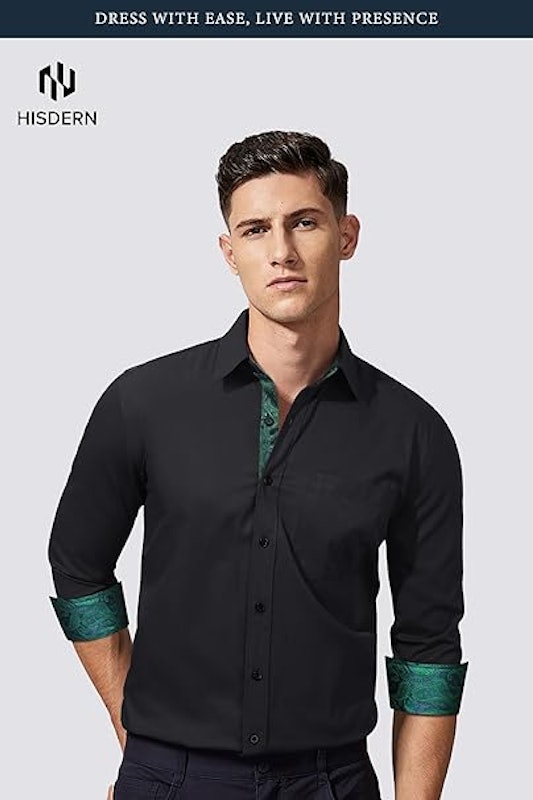 Camisa Social Masculina com Recortes Hisdern 5