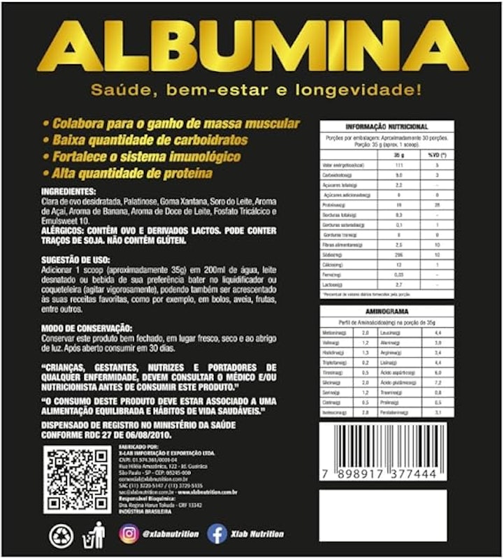 Albumina 1 kg Morango com Banana 2