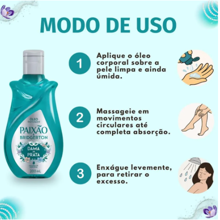Óleo Corporal Paixão & Bridgerton Dama de Prata 5