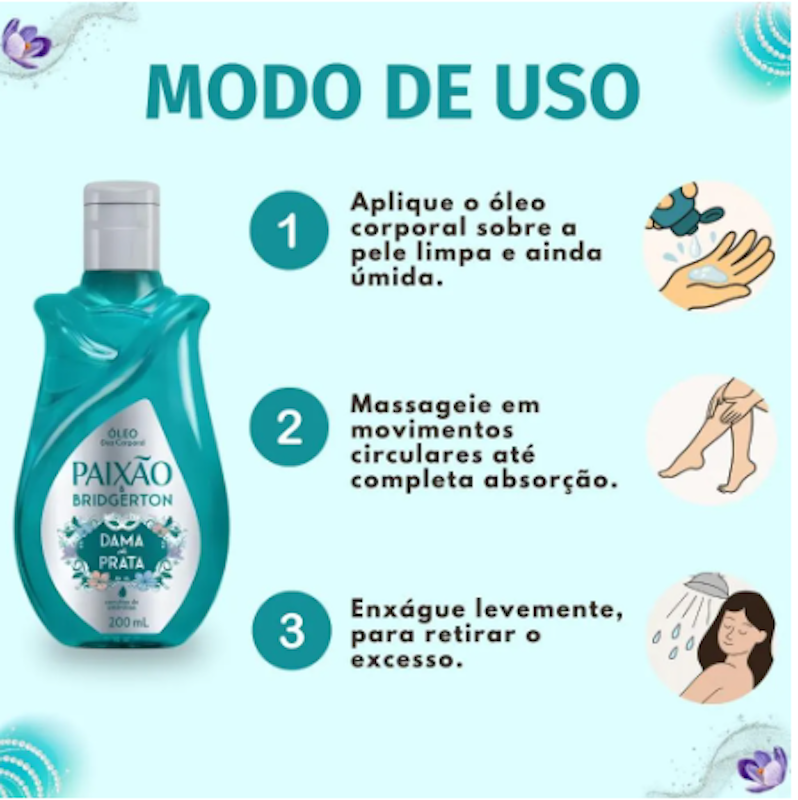 Óleo Corporal Paixão & Bridgerton Dama de Prata 5