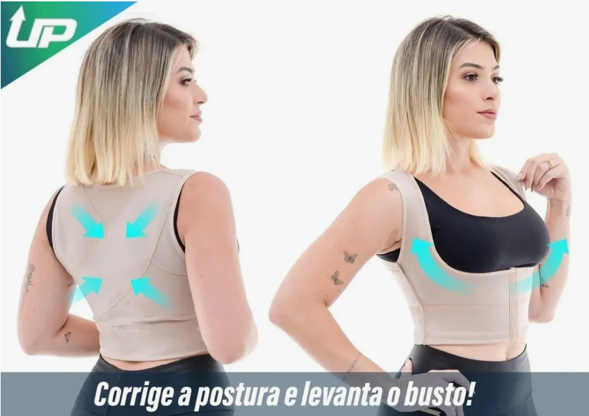 Cinta Colete Corretor Postura Coluna Levanta Seios 4
