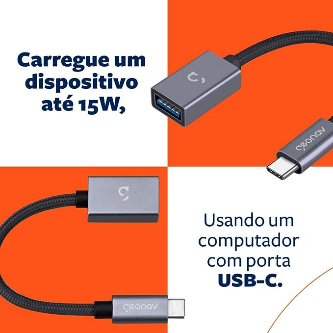 Cabo Adaptador On the Go USB-C para USB-A 4