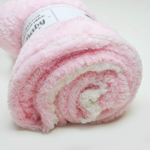 Cobertor Manta Soft Bebê Dupla Face Macio Microfibra Rosa e Sherpa Palha 4