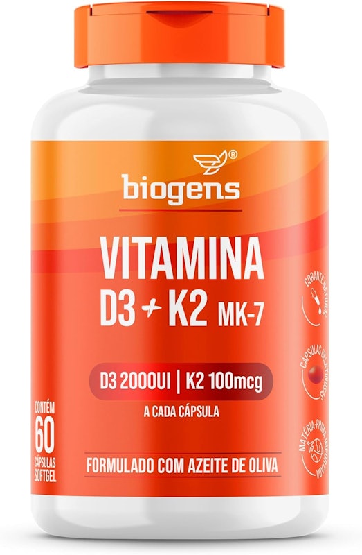 Vitamina D3 + K2 MK7 2000 UI 100 mcg Bigens 1