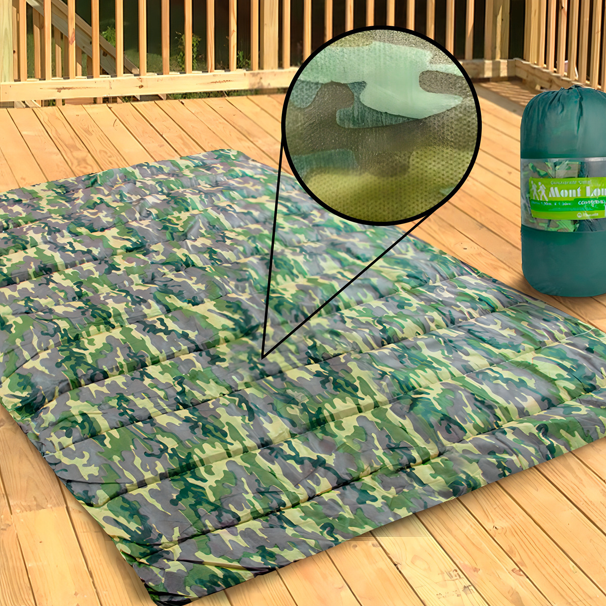 Colchonete para Camping Casal Camuflado Mont Long 4