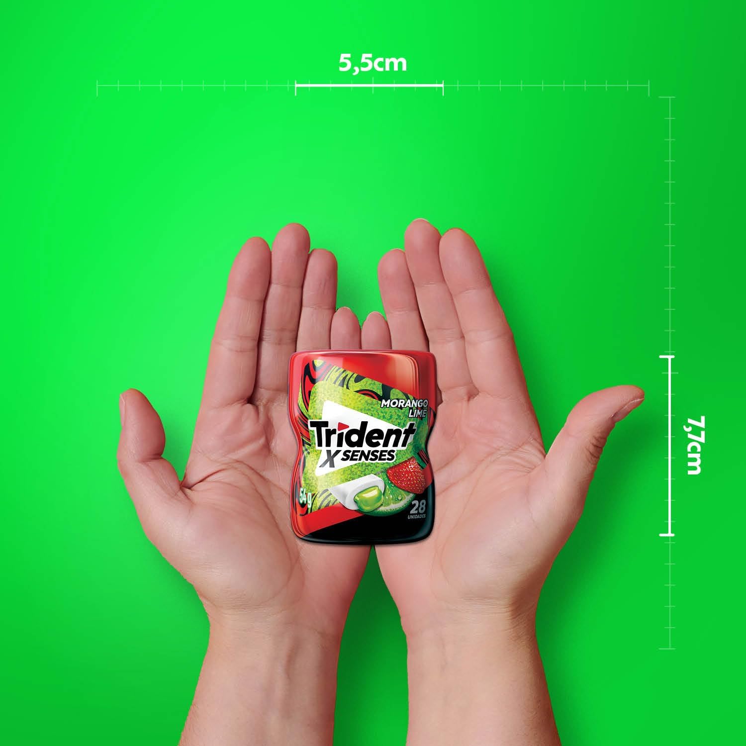 Chiclete X Senses Morango Lime Trident 4