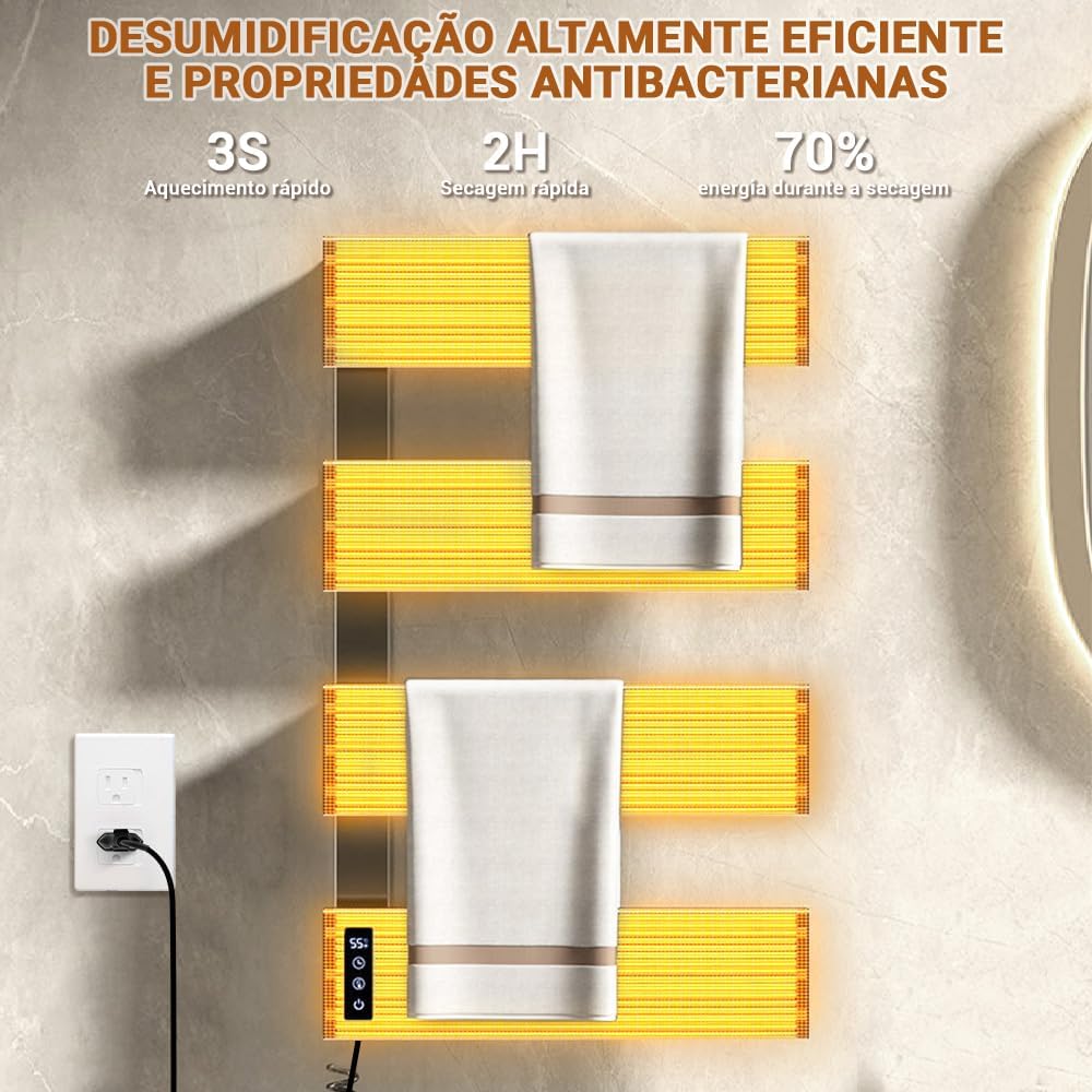Toalheiro Térmico Secador de Toalhas Elétrico 4