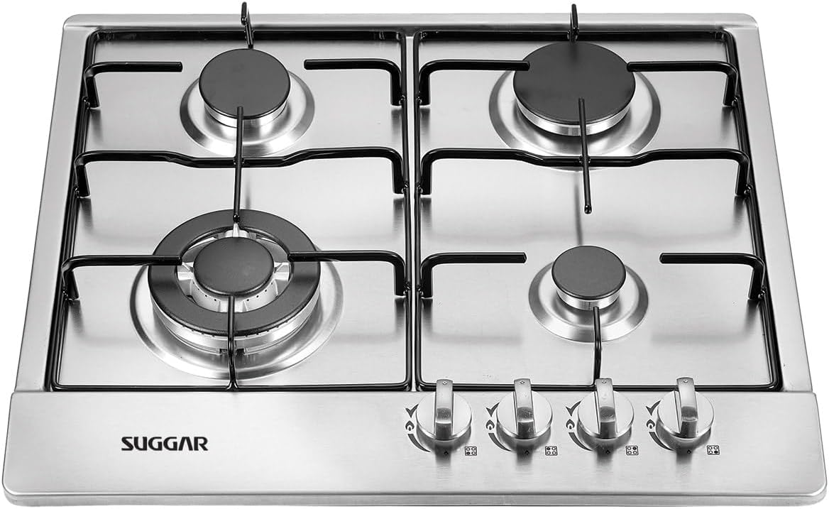 Fogão de Mesa Cooktop 4 Bocas Aço Inox à Gás Suggar 1