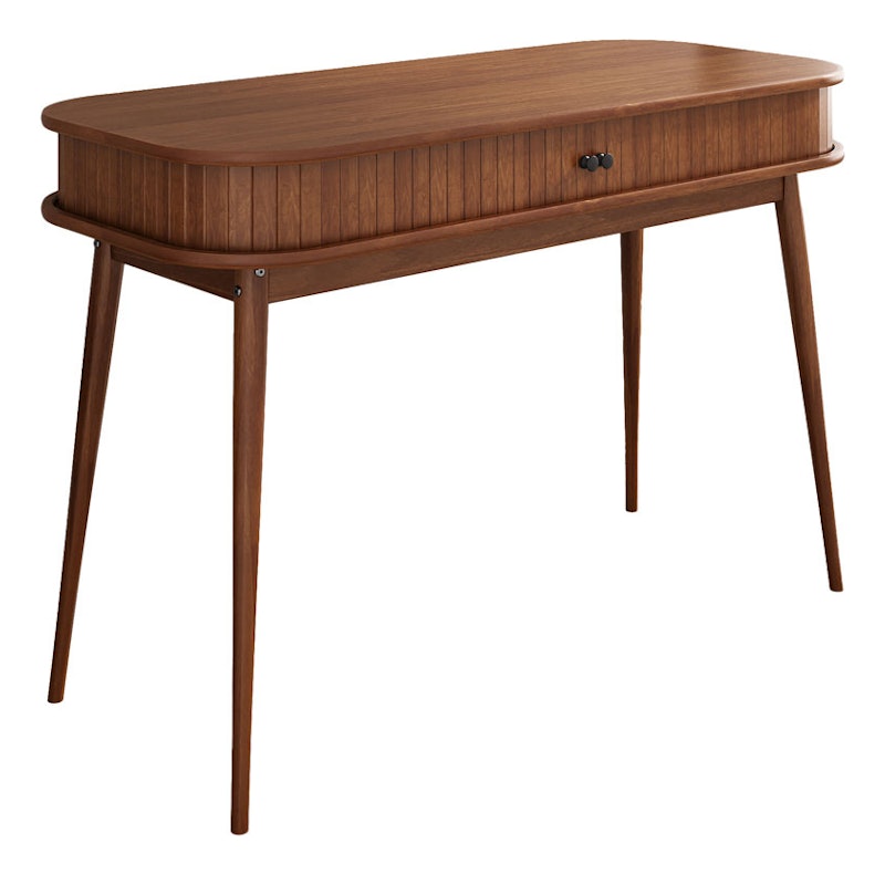 Mesa Escritório Madeira Escrivaninha Compacta Jari Moderna Rolltop Freijó 5