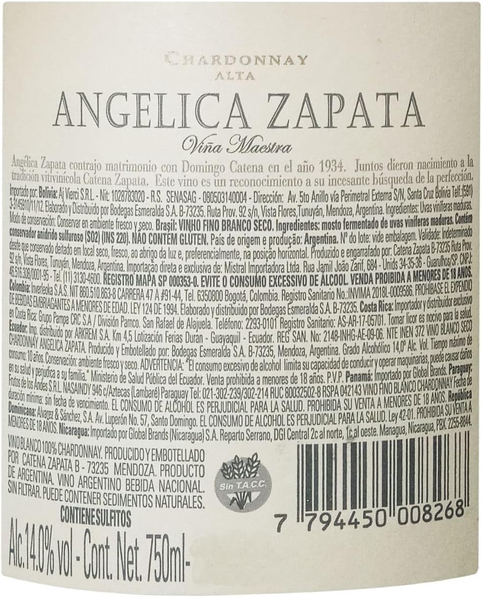 Angélica Zapata Chardonnay Alta 2