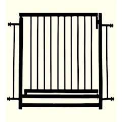 Portão Grade para Pets e Crianças Reforçado 120 até 124 cm Linha Premium Preto