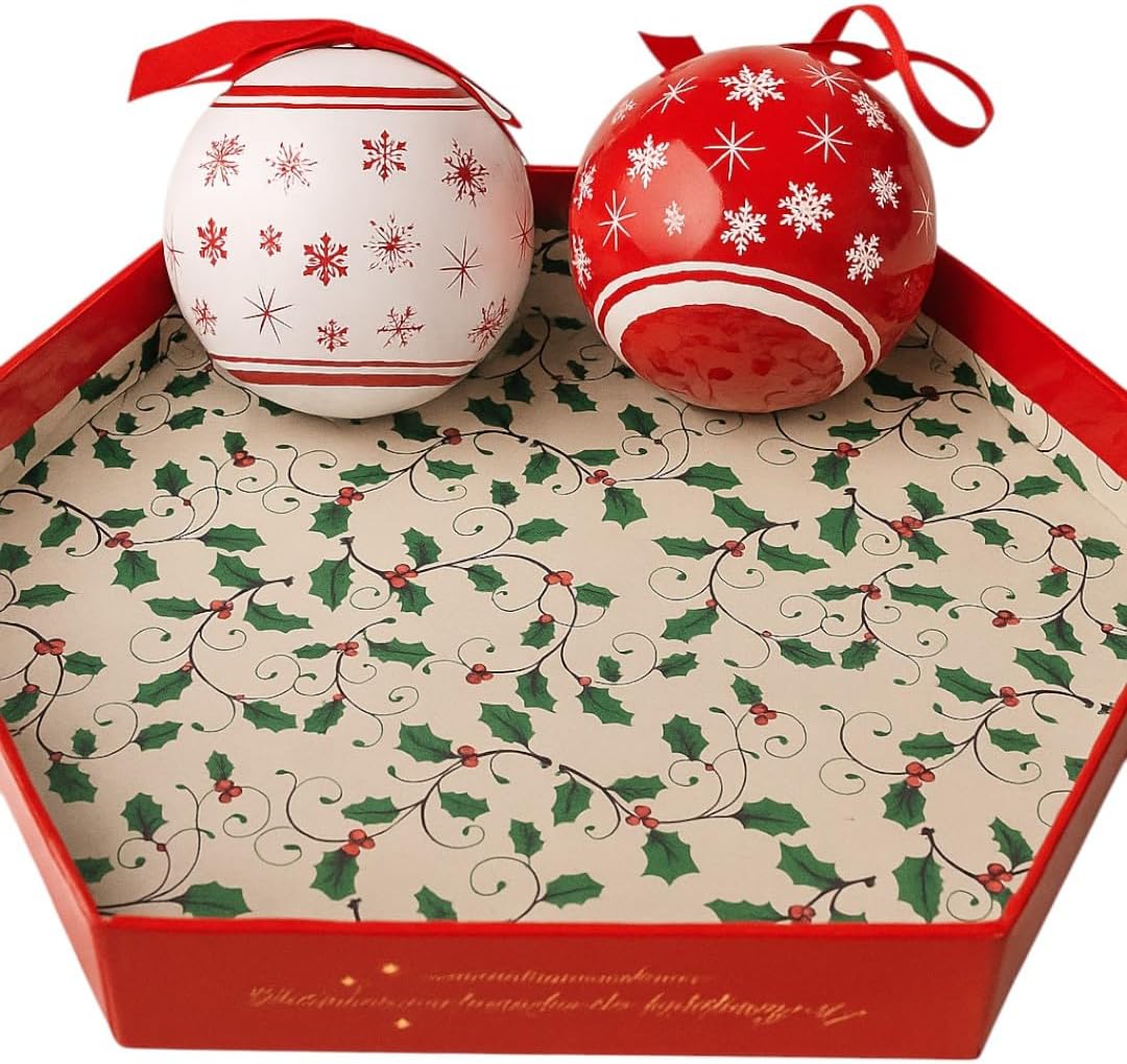 14 Bolas de Natal Premium Enfeite Decoração Vermelha e Branca 3