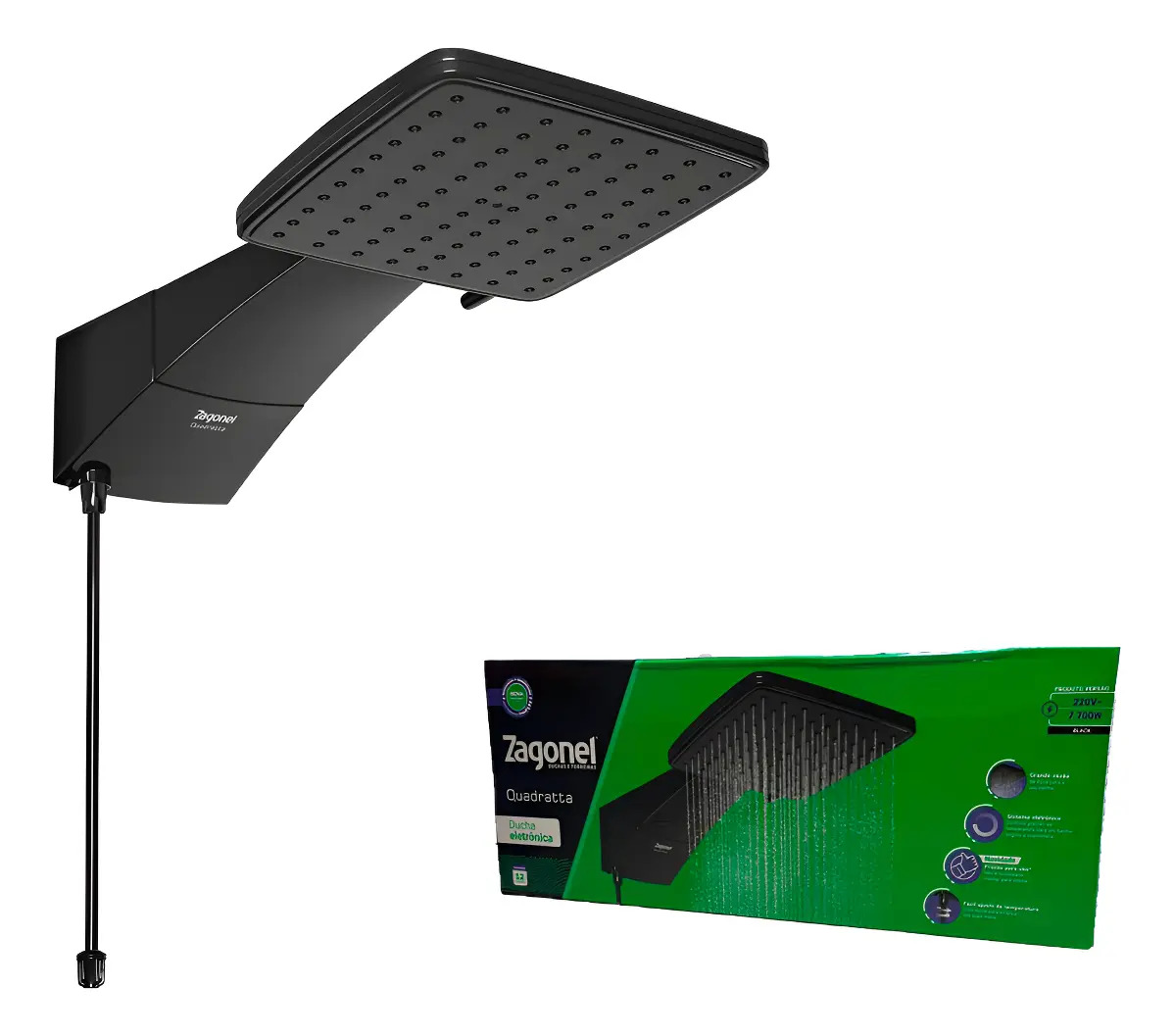 Ducha Quadratta Black 1
