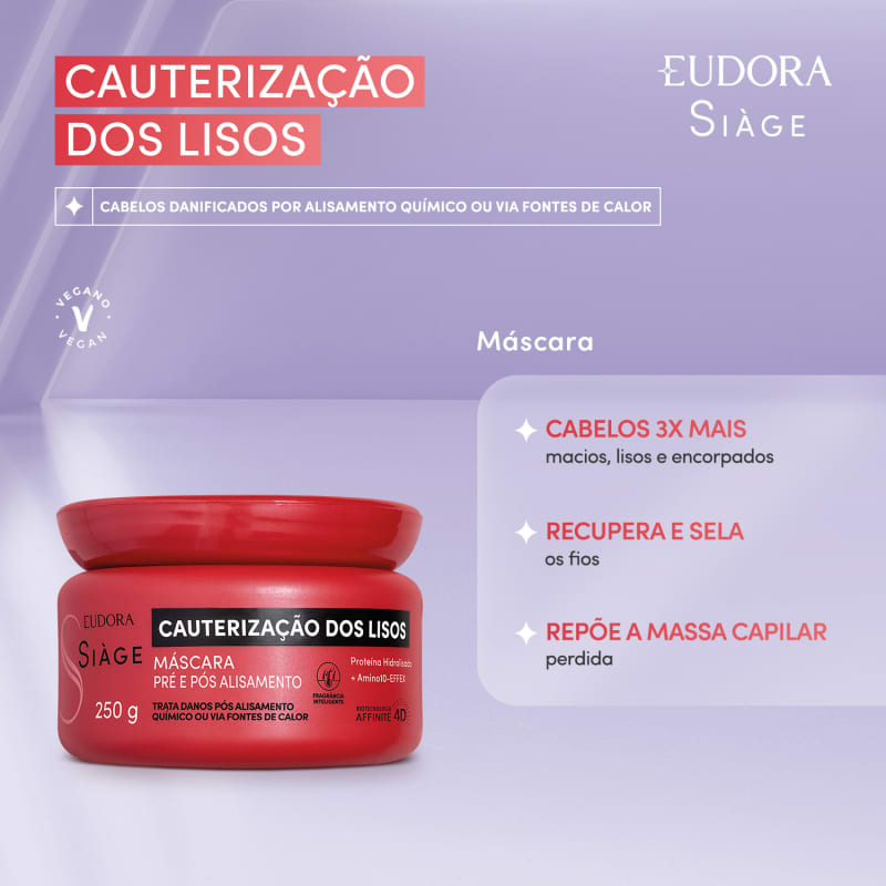 Máscara Capilar Siàge Cauterização dos Lisos  3