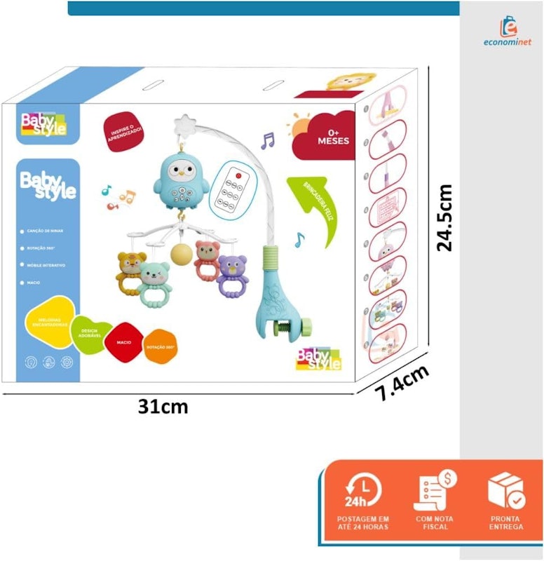 Móbile para Berço e Carrinho Baby Style 3