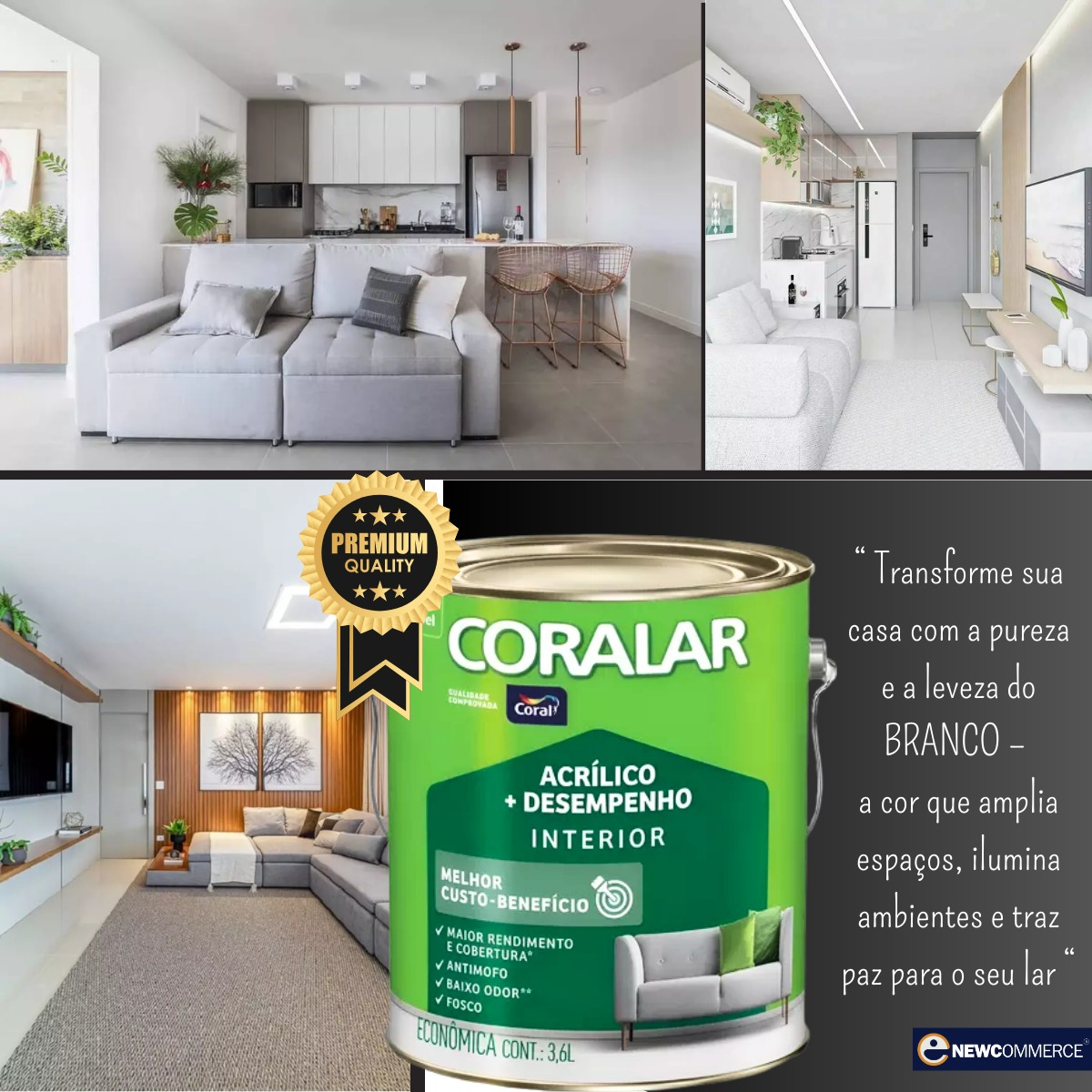 Coralar Acrílico Mais Desempenho 3,6 L 3