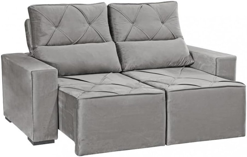 Sofá 2 Lugares Retrátil Reclinável 180cm Veludo Vegas 3