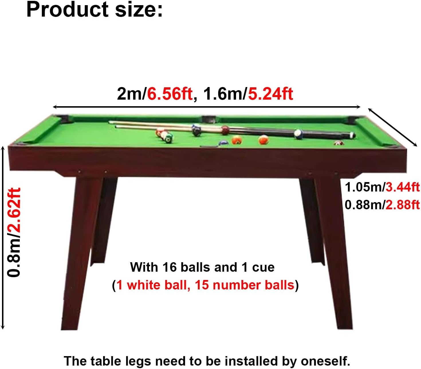 Mesa de Bilhar Portátil Pequena 3