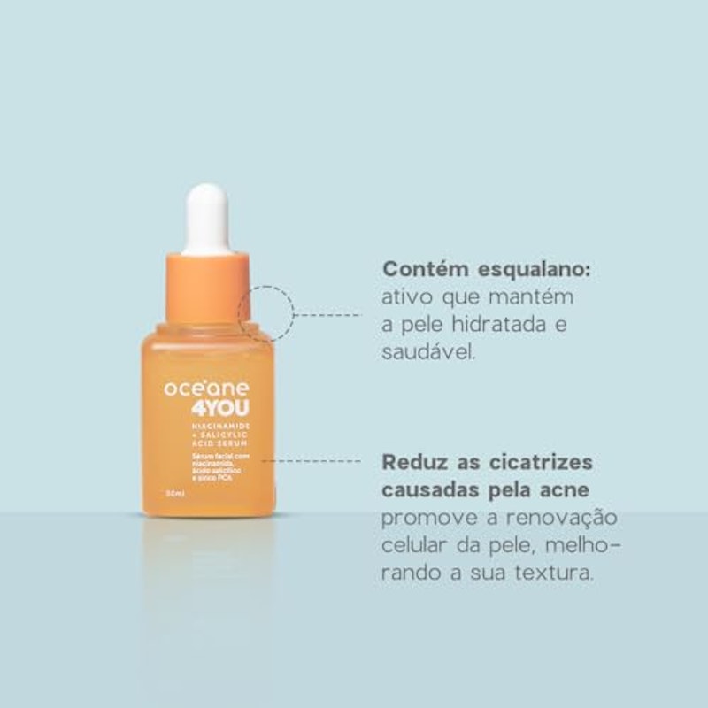 Sérum com Niacinamida e Ácido Salicílico - Niacinamide e Salicylic Acid Serum 4you 4