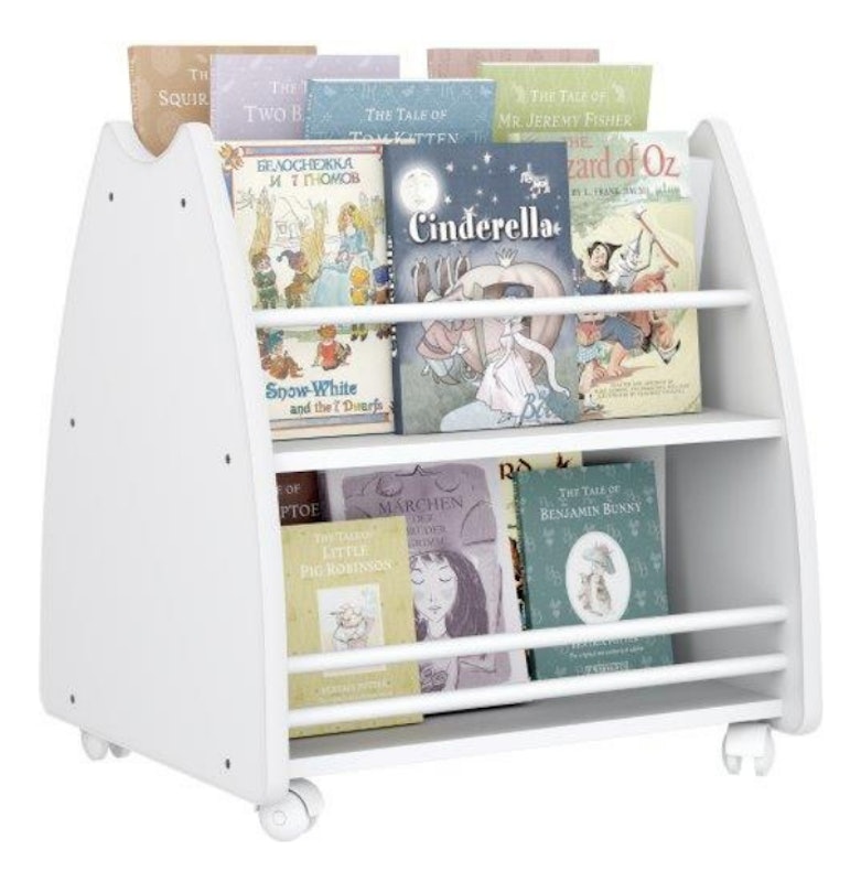 Biblioteca Porta-Livros Infantil Montessori Branco 1