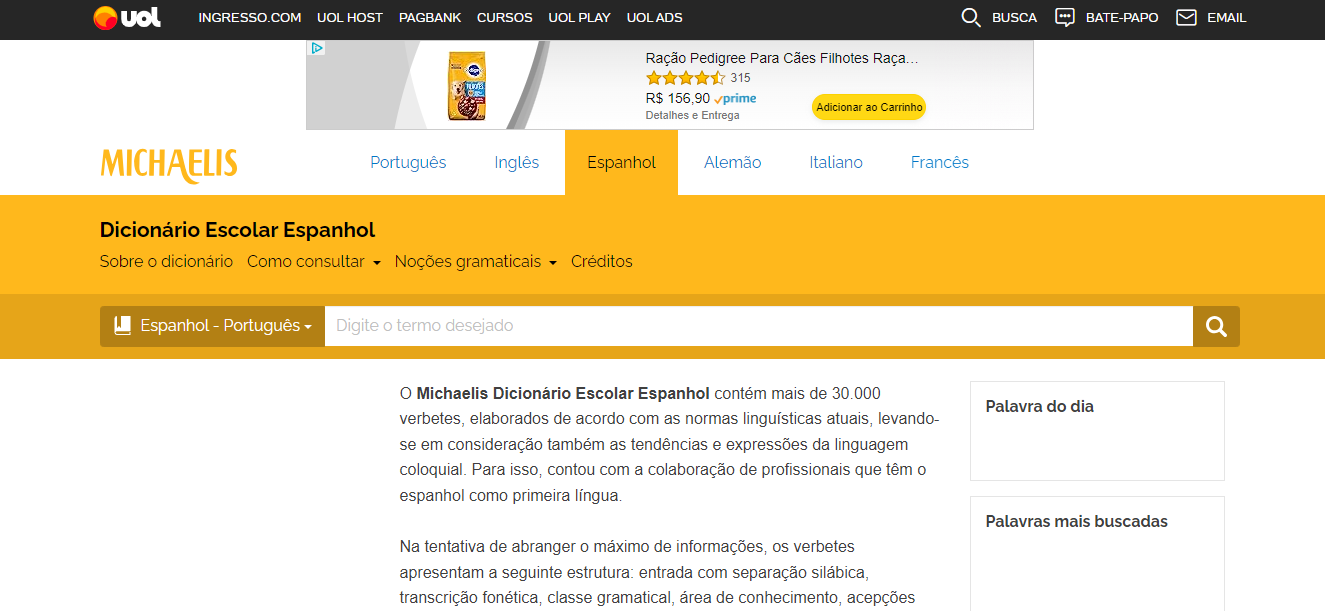 Dicionário Michaelis Escolar Espanhol 2