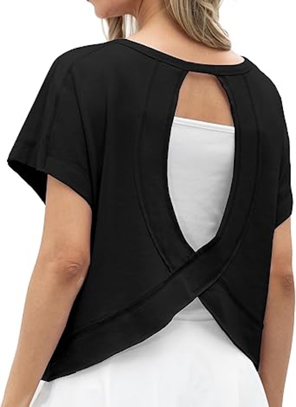 Camisetas Femininas para Treino Aberto nas Costas 1