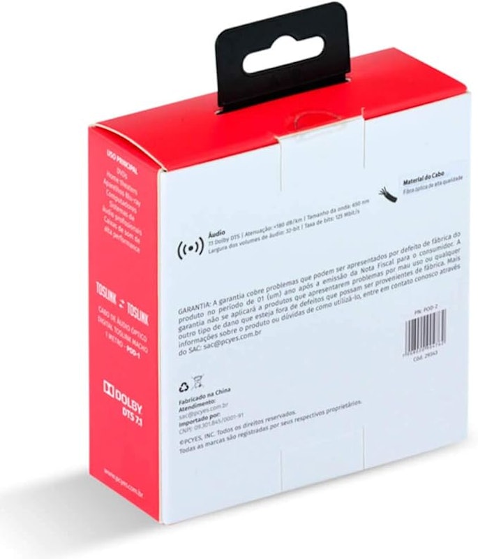 Cabo Optico Toslink 2 m Pod-2 PCYes 5