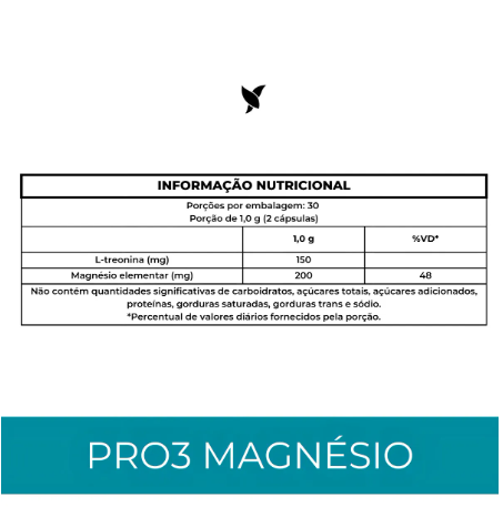Pro3Magnésio - L-Treonina, Quelato e Dimalato 5