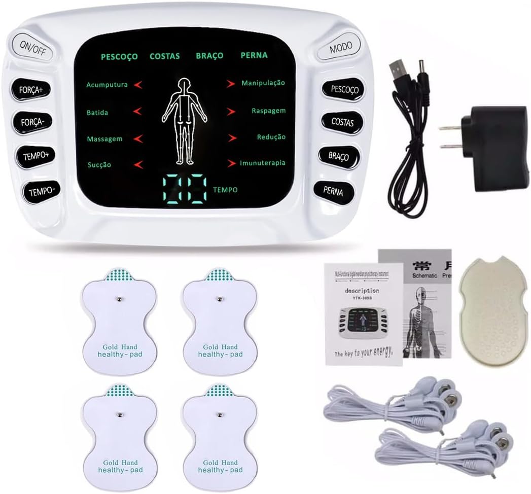 Aparelho Fisioterapia com Eletrodos Pulso Elétrico 4