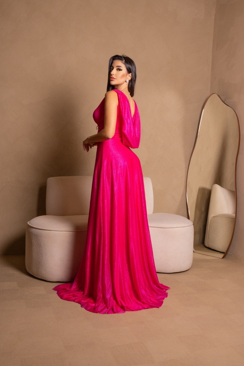 Vestido Rayane Tule Brilho Longo Festa Madrinha 4