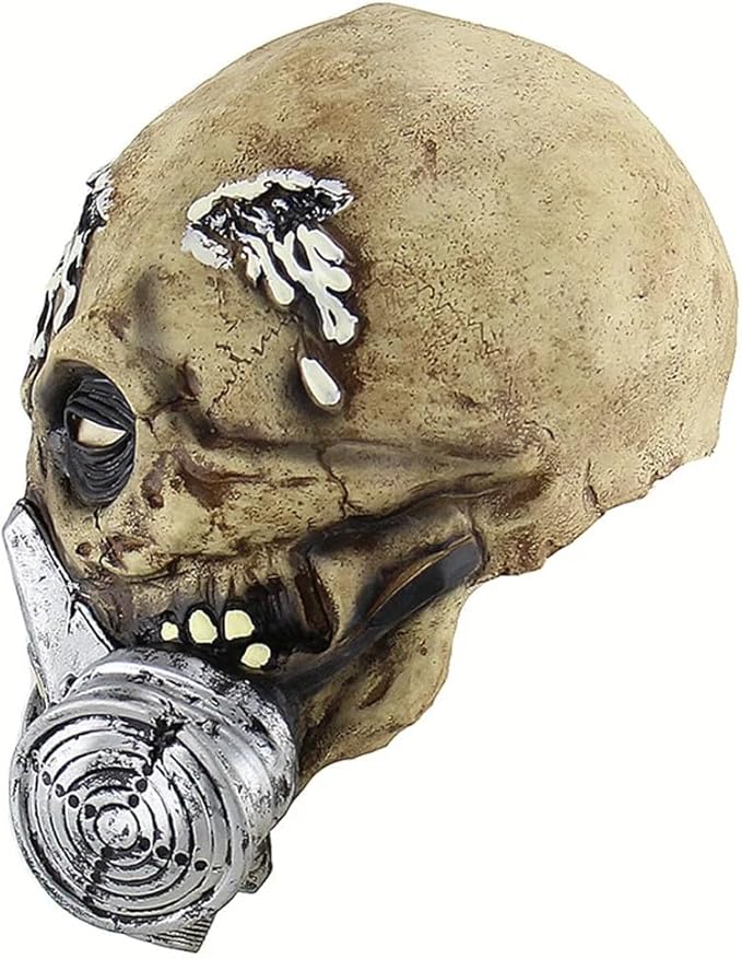 Máscara Látex Festa Halloween Caveira Chernobyl Tóxica 3