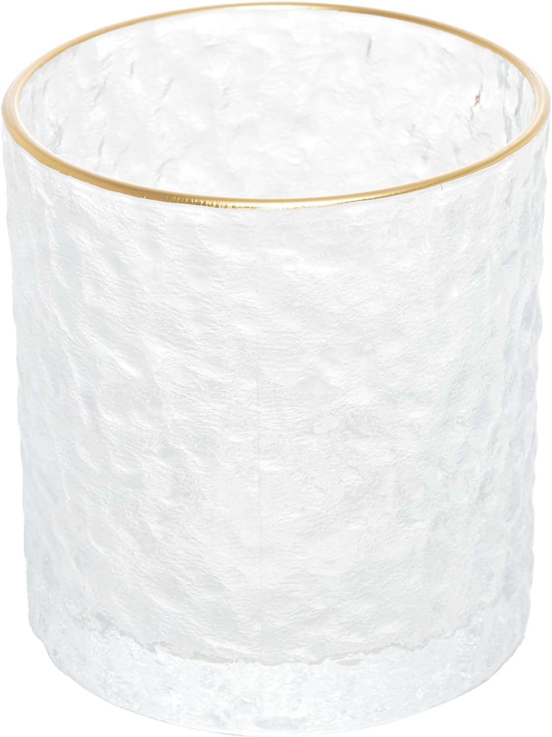 Copo de Whisky de Cristal Martelado com Fio de Ouro Petra 340 ml 1