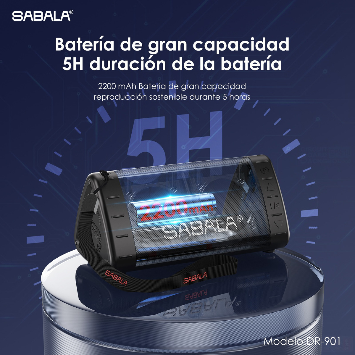 Caixa de Som Bluetooth Sabala DR-901 5