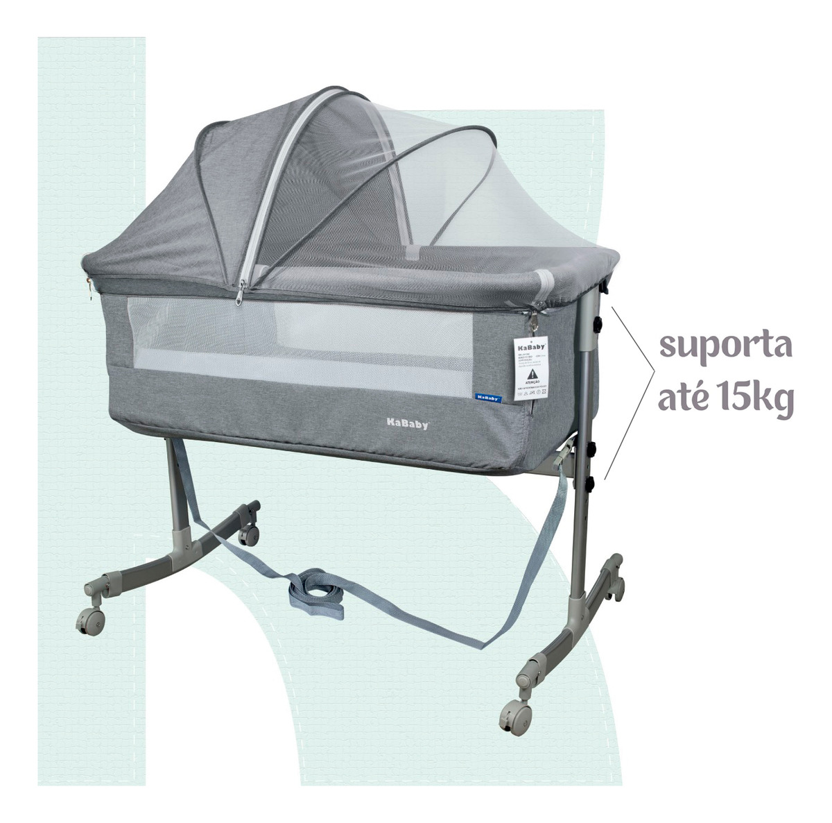 Berço Moisés Co-Bed Cinza KaBaby 2