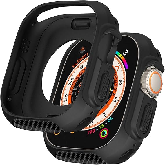 Capa Protetora Fibra de Carbono Compatível com Apple Watch Ultra 2/Ultra 49 mm 1