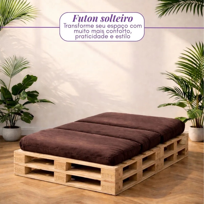 Futon Almofada Dobrável de Espuma Solteiro 4