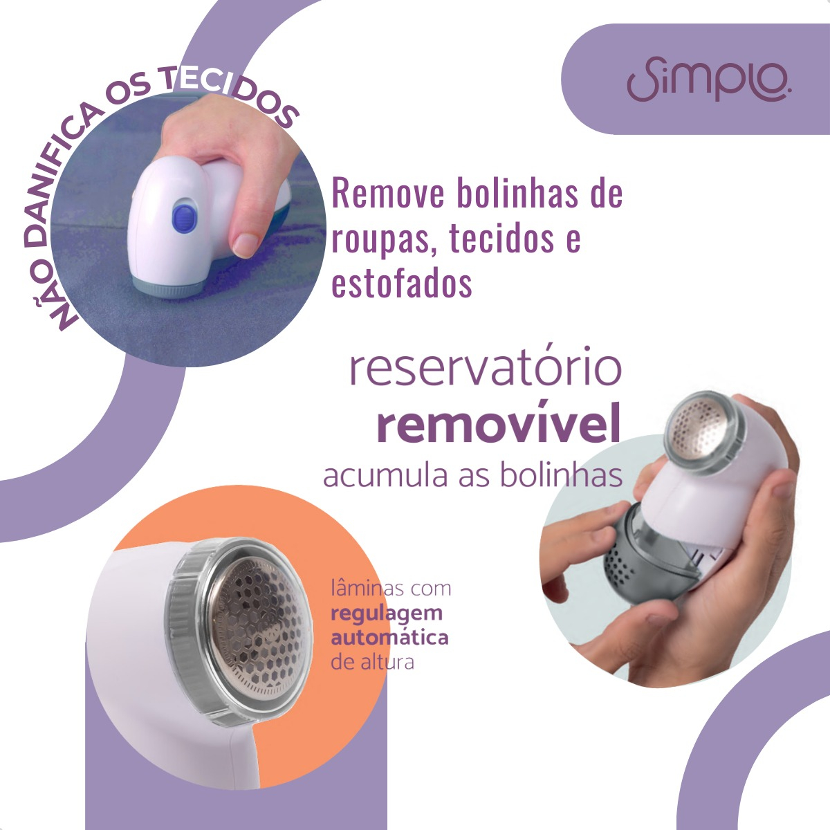 Papa Bolinhas Portátil de Roupas à Pilha sem Fio Simplo 3