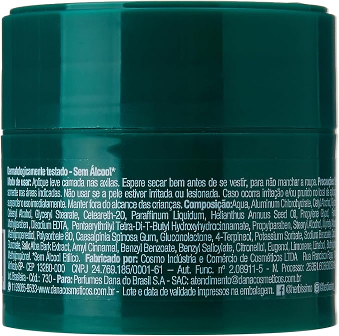 Desodorante Creme Antitranspirante Tradicional Herbíssimo 3