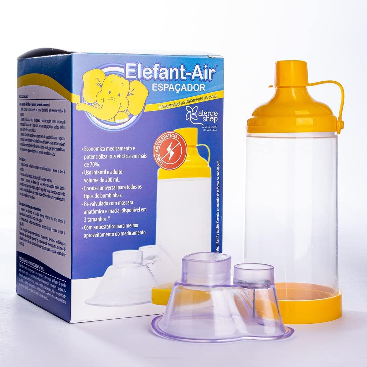 Espaçador AlergoShop Elefant-Air com Máscara Infantil 1