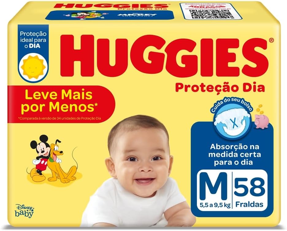 Huggies Fralda Proteção Dia M 1