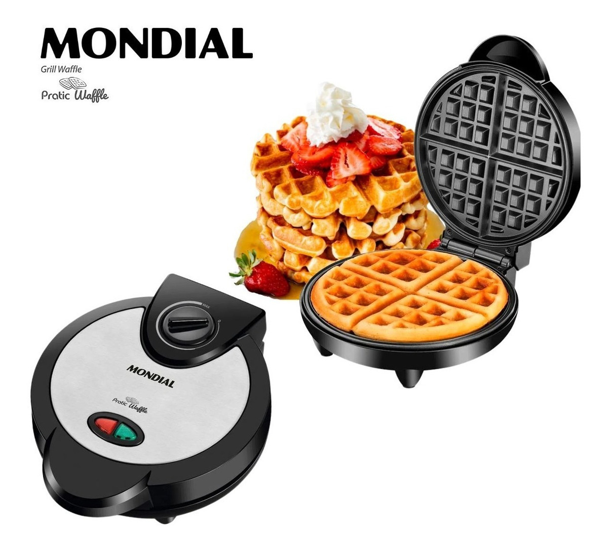 Máquina de Waffle Mondial Pratic Waffle GW-01 2
