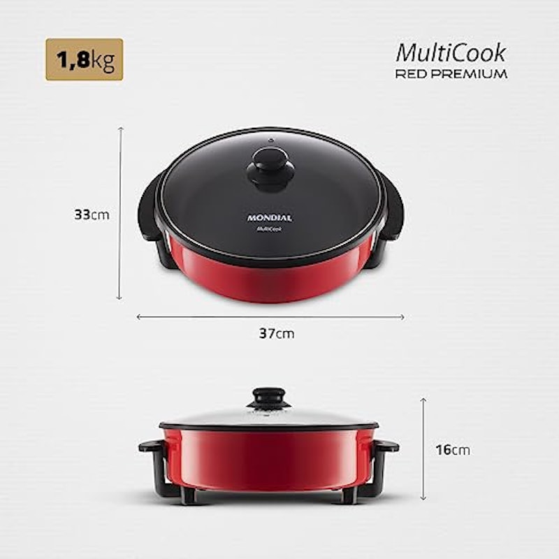 Panela Elétrica MultiCook Red Premium 5